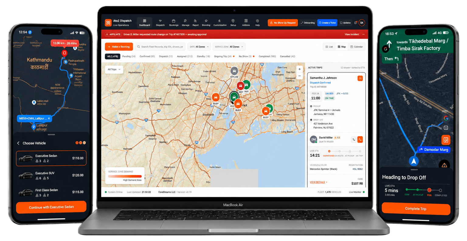 AtoZ Dispatch platform preview